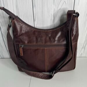 Jack George’s Voyager Tiffany Full Grain Buffalo Leather Shoulder Handbag